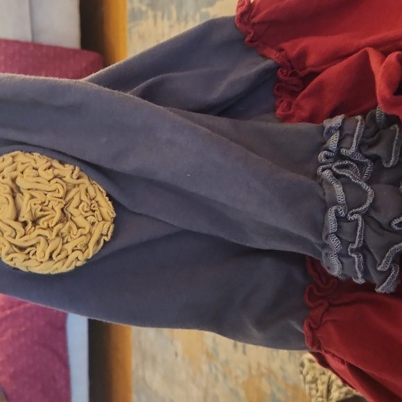 Sado GIRLS SIZE 9/10 little girls boutique TIERED FALL colors DRESS Adorable - Picture 10 of 10